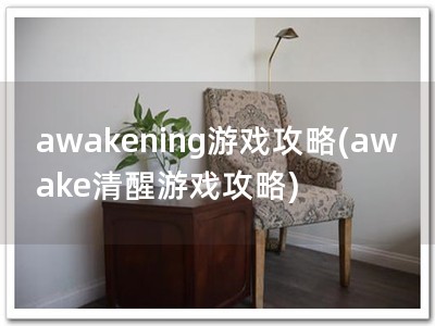 awakening游戏攻略(awake清醒游戏攻略)